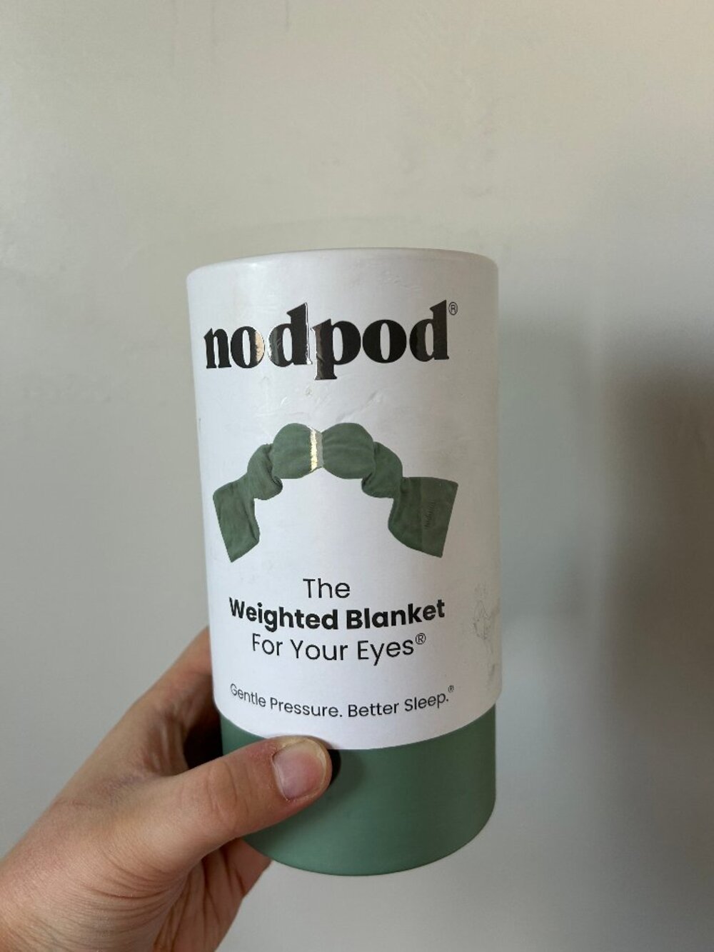 Like New Nodpod Weighted Sleep Mask Sage Green
